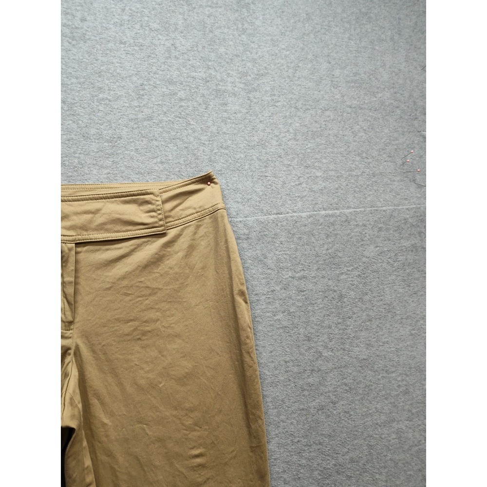 Pantalogy Women Bermuda Shorts 8 Beige Elastic Waist Zip Hook & Eyes Logo Casual - Picture 3 of 16